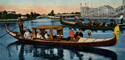photos of boat on canals